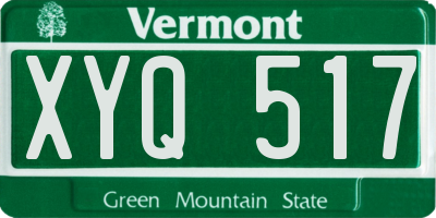 VT license plate XYQ517