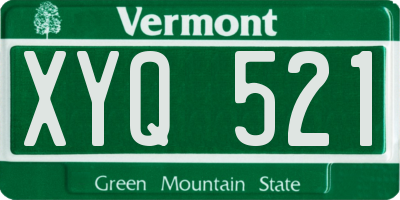 VT license plate XYQ521