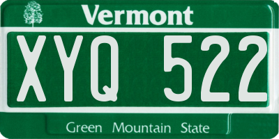 VT license plate XYQ522