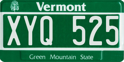 VT license plate XYQ525