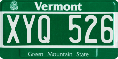 VT license plate XYQ526