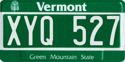 VT license plate XYQ527