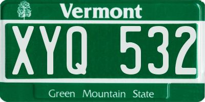 VT license plate XYQ532