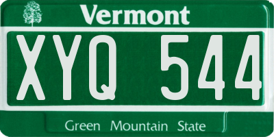 VT license plate XYQ544