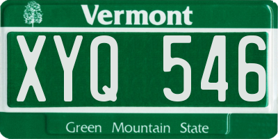 VT license plate XYQ546