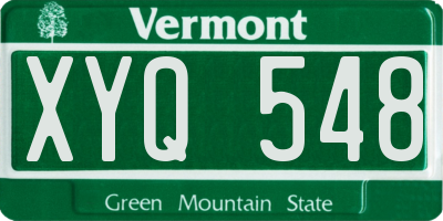 VT license plate XYQ548