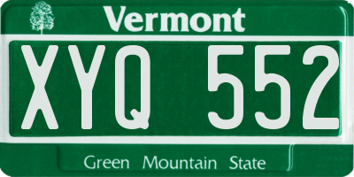 VT license plate XYQ552