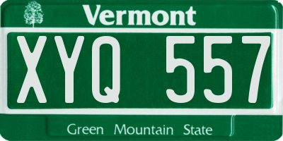 VT license plate XYQ557