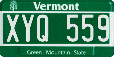 VT license plate XYQ559