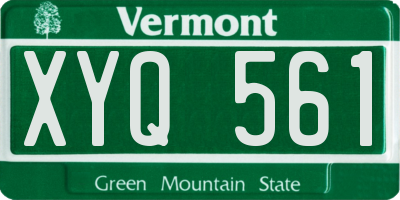 VT license plate XYQ561