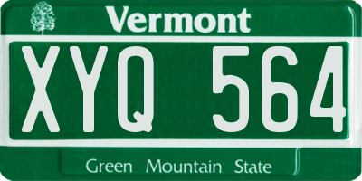 VT license plate XYQ564