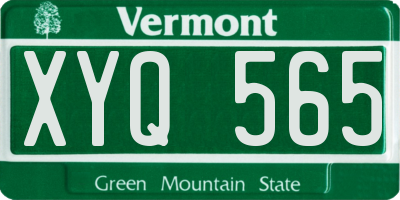 VT license plate XYQ565