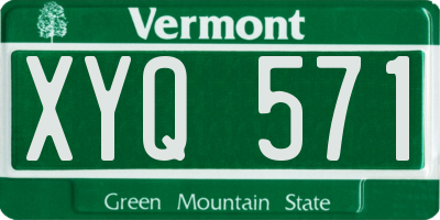 VT license plate XYQ571