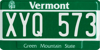 VT license plate XYQ573