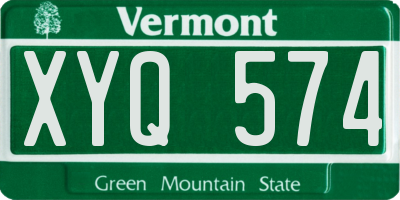 VT license plate XYQ574