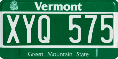 VT license plate XYQ575
