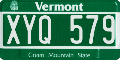 VT license plate XYQ579