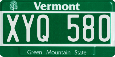 VT license plate XYQ580