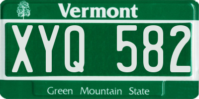 VT license plate XYQ582