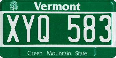 VT license plate XYQ583