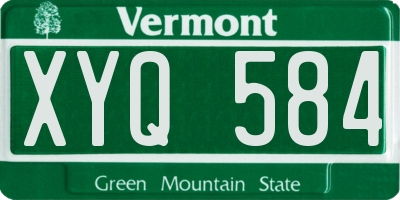 VT license plate XYQ584