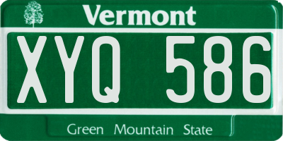 VT license plate XYQ586