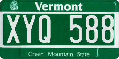 VT license plate XYQ588