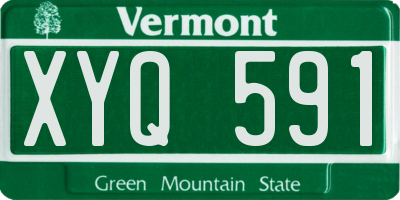 VT license plate XYQ591