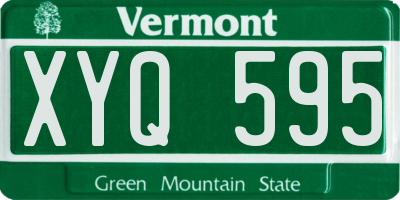 VT license plate XYQ595