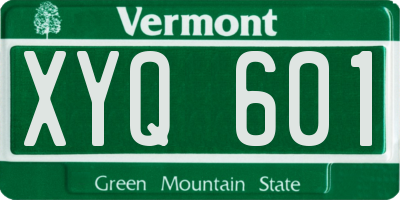 VT license plate XYQ601