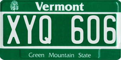 VT license plate XYQ606