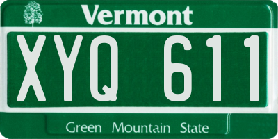 VT license plate XYQ611