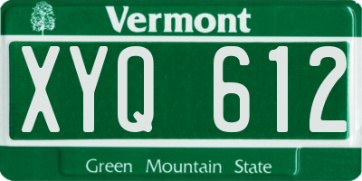 VT license plate XYQ612