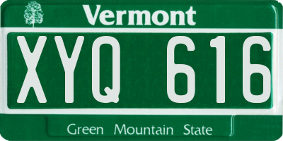 VT license plate XYQ616