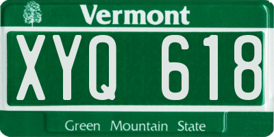 VT license plate XYQ618