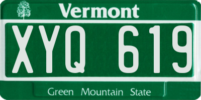 VT license plate XYQ619