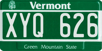 VT license plate XYQ626