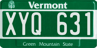 VT license plate XYQ631