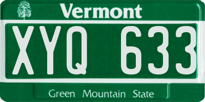 VT license plate XYQ633