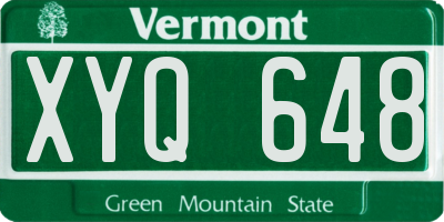 VT license plate XYQ648
