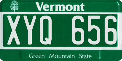 VT license plate XYQ656