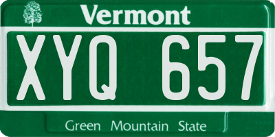 VT license plate XYQ657