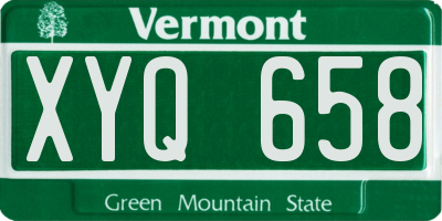 VT license plate XYQ658