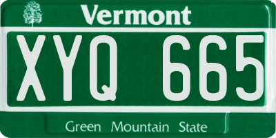 VT license plate XYQ665