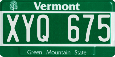 VT license plate XYQ675