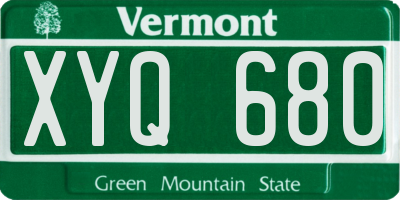 VT license plate XYQ680