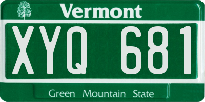 VT license plate XYQ681