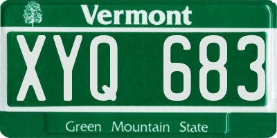 VT license plate XYQ683