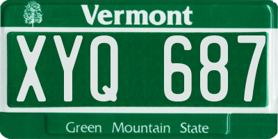 VT license plate XYQ687