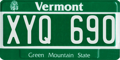VT license plate XYQ690